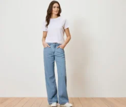 Palazzo Jeans – Fit »Neni«, light blue