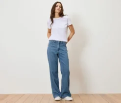Palazzo Jeans – Fit »Neni«, mid blue