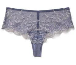 Panty mit Stickerei, rauchblau