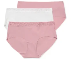 3 Pantys »Magic Cut«, rosa und weiß