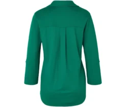 Piqué-Jerseybluse, grün