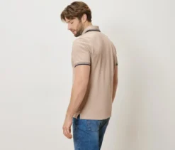 Piqué-Poloshirt, beige