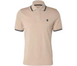 Piqué-Poloshirt, beige