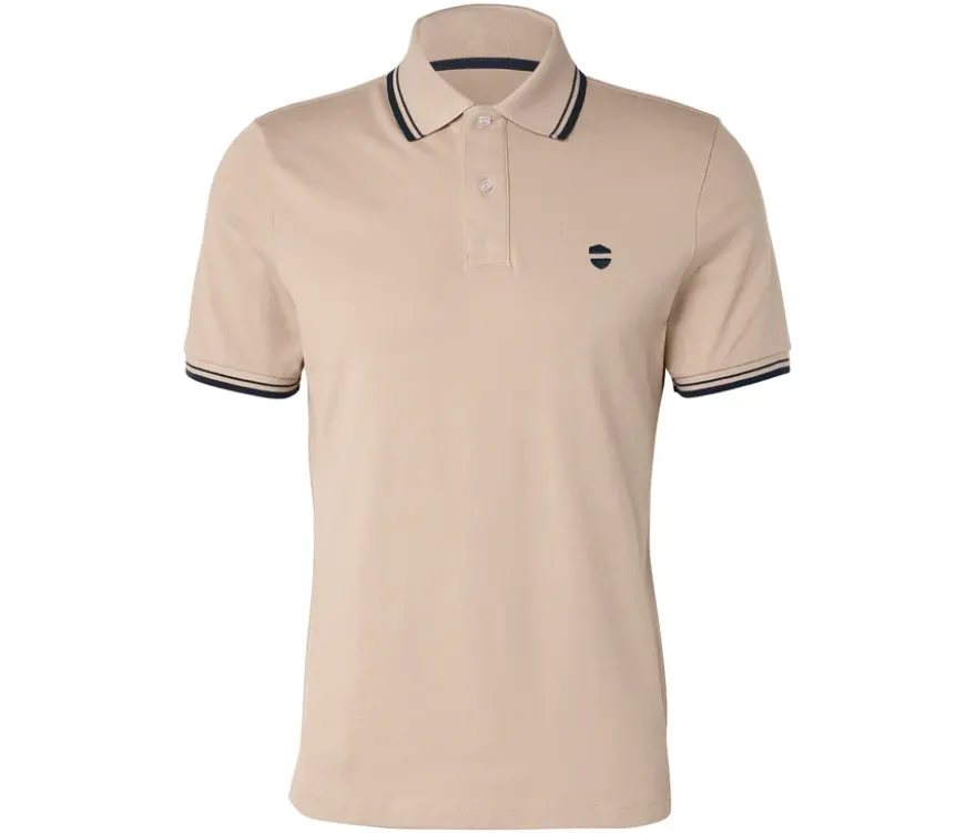 Piqué-Poloshirt, beige