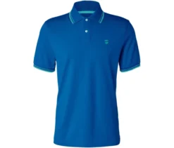 Piqué-Poloshirt, blau
