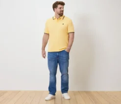 Piqué-Poloshirt, gelb