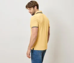 Piqué-Poloshirt, gelb