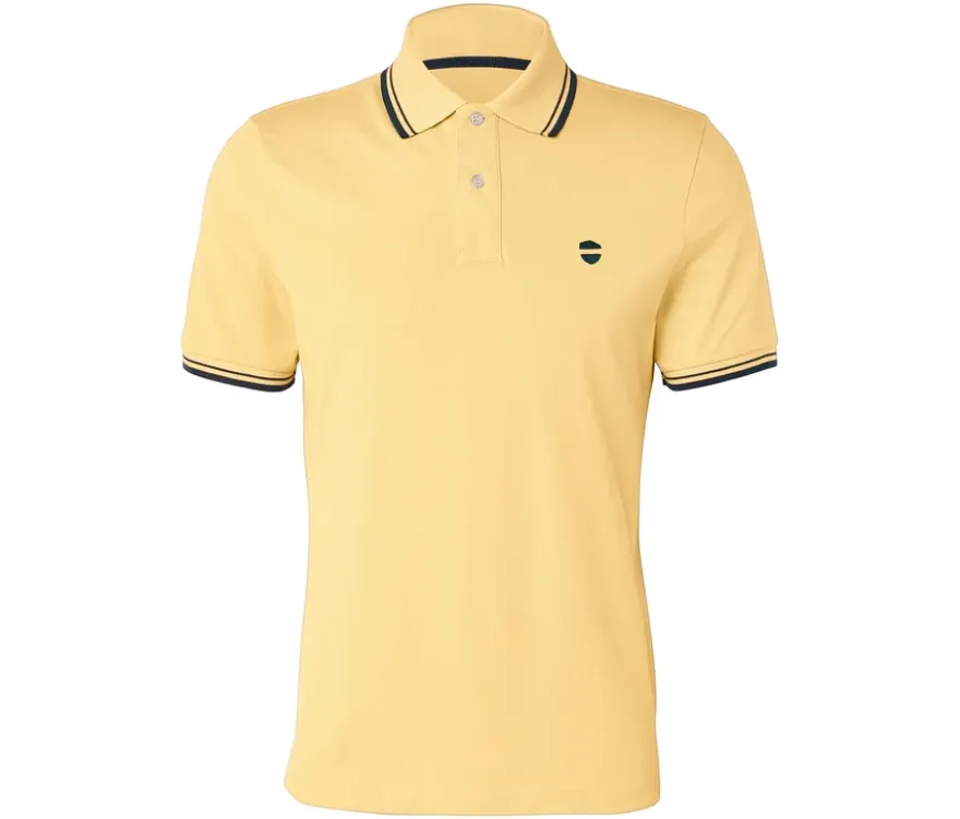 Piqué-Poloshirt, gelb