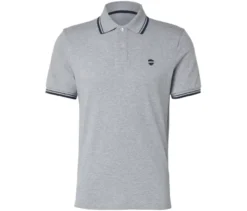 Piqué-Poloshirt, grau meliert