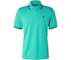 Piqué-Poloshirt, grün