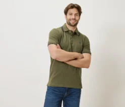 Piqué-Poloshirt, khaki