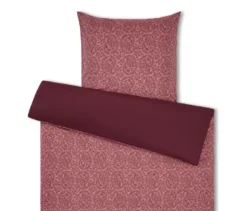 Polycotton-Bettwäsche, bordeauxrot, Normalgröße
