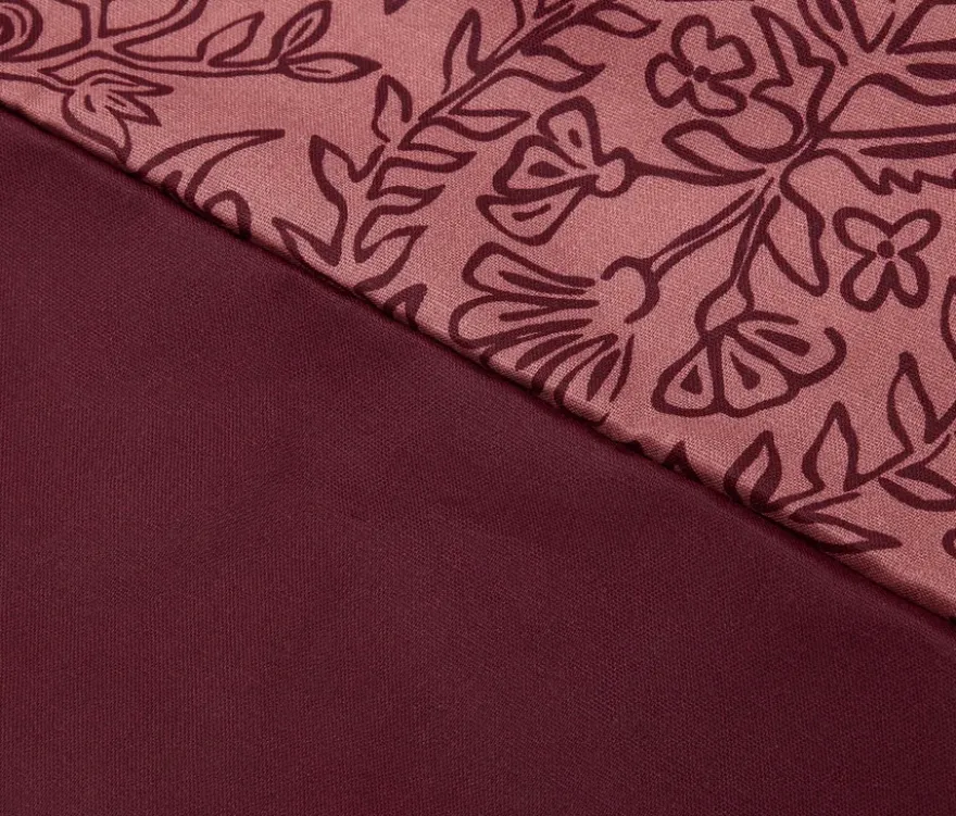 Polycotton-Bettwäsche, bordeauxrot, Normalgröße