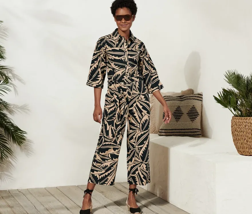 Popeline-Overall, Alloverprint
