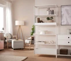 Pouf mit Rollen und Tablett