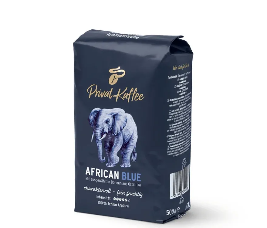 Privat Kaffee African Blue - 6 x 500 g Ganze Bohne