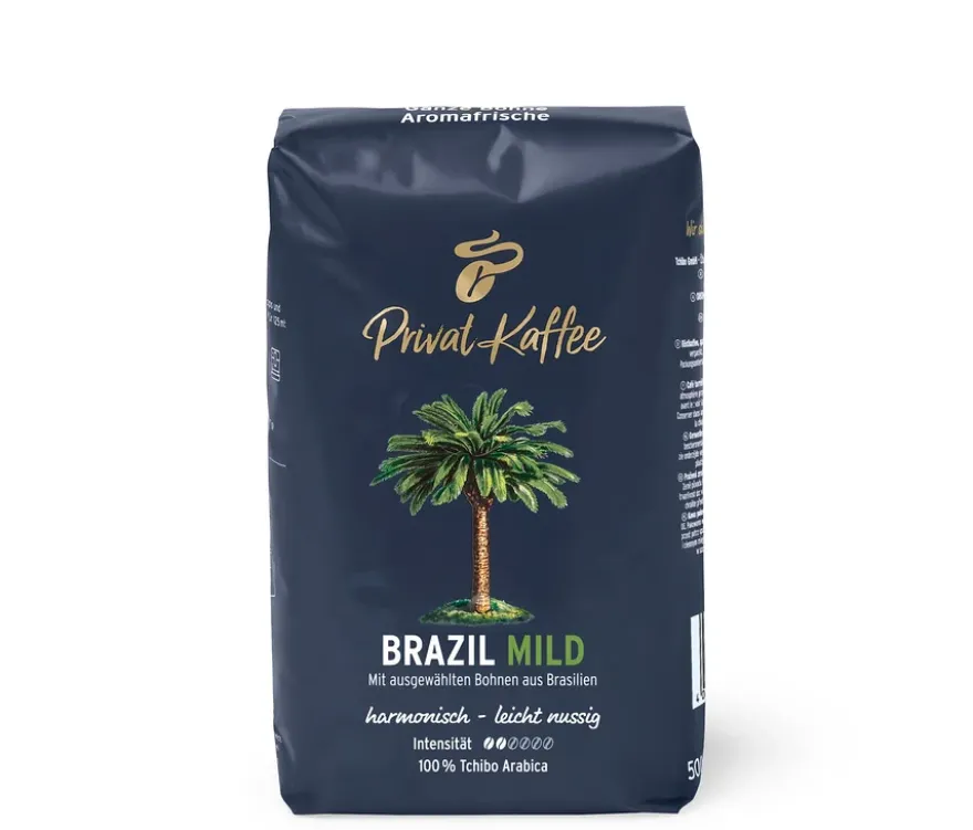 Privat Kaffee Brazil Mild - 500 g Ganze Bohne