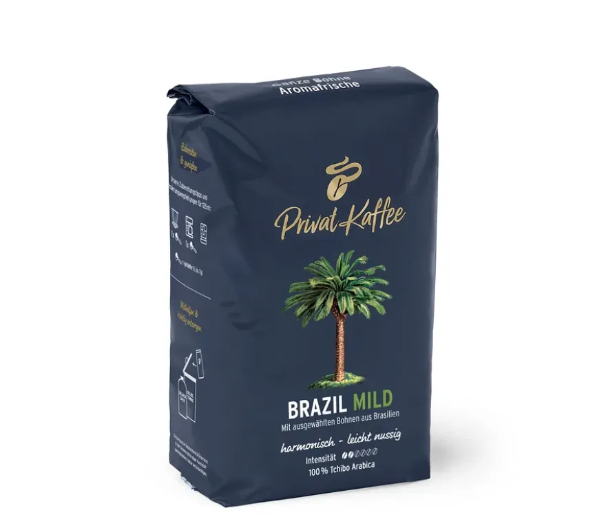 Privat Kaffee Brazil Mild - 500 g Ganze Bohne