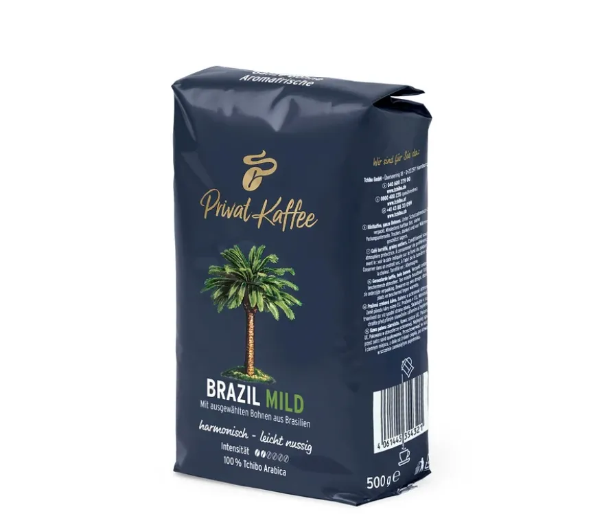 Privat Kaffee Brazil Mild - 500 g Ganze Bohne