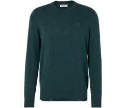 Pullover mit Rundhalsausschnitt, grün meliert