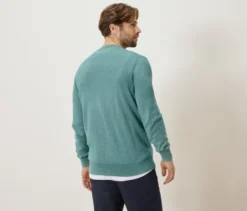 Pullover mit Rundhalsausschnitt, aqua meliert