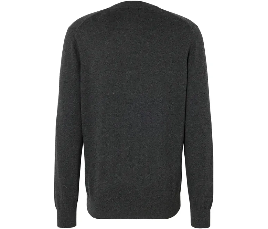 Pullover mit Rundhalsausschnitt, anthrazit meliert