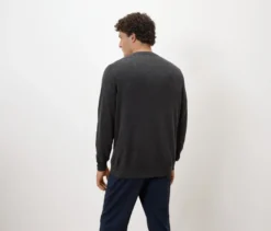 Pullover mit Rundhalsausschnitt, anthrazit meliert