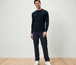 Pullover mit Rundhalsausschnitt, dunkelblau