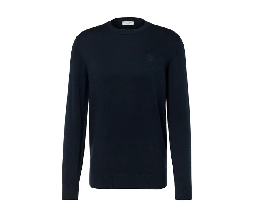 Pullover mit Rundhalsausschnitt, dunkelblau