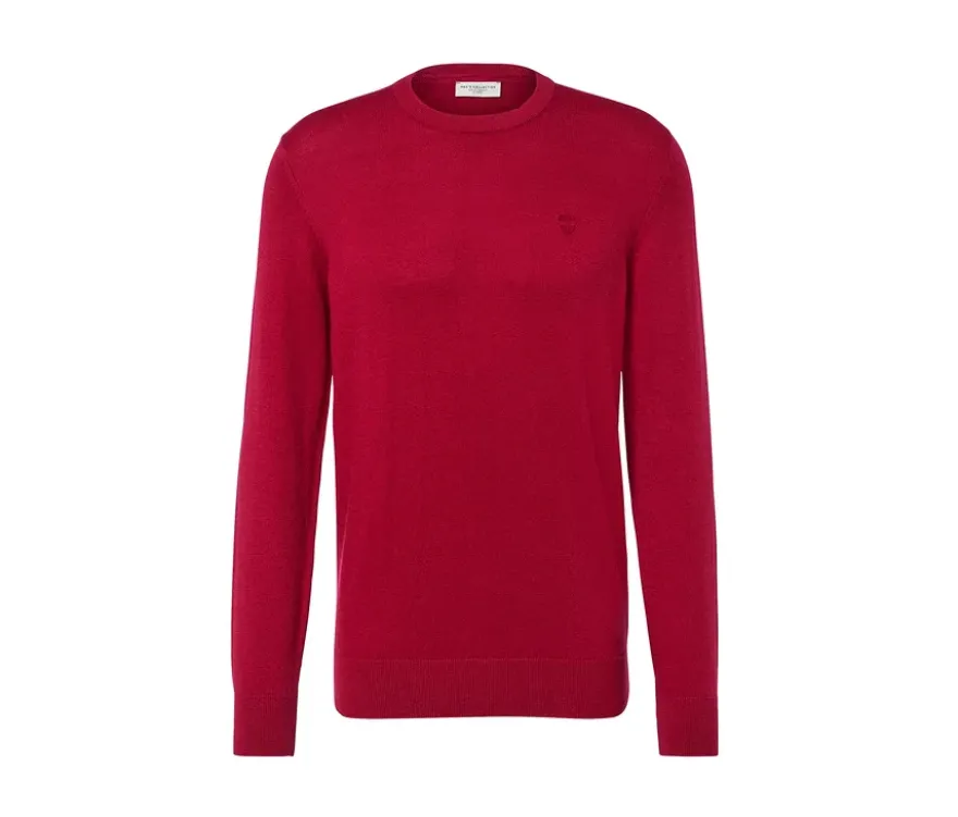 Pullover mit Rundhalsausschnitt, rot