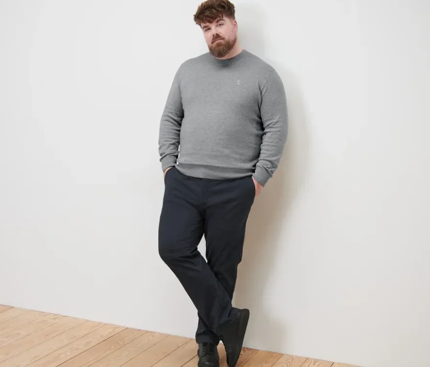 Pullover mit Rundhalsausschnitt, grau
