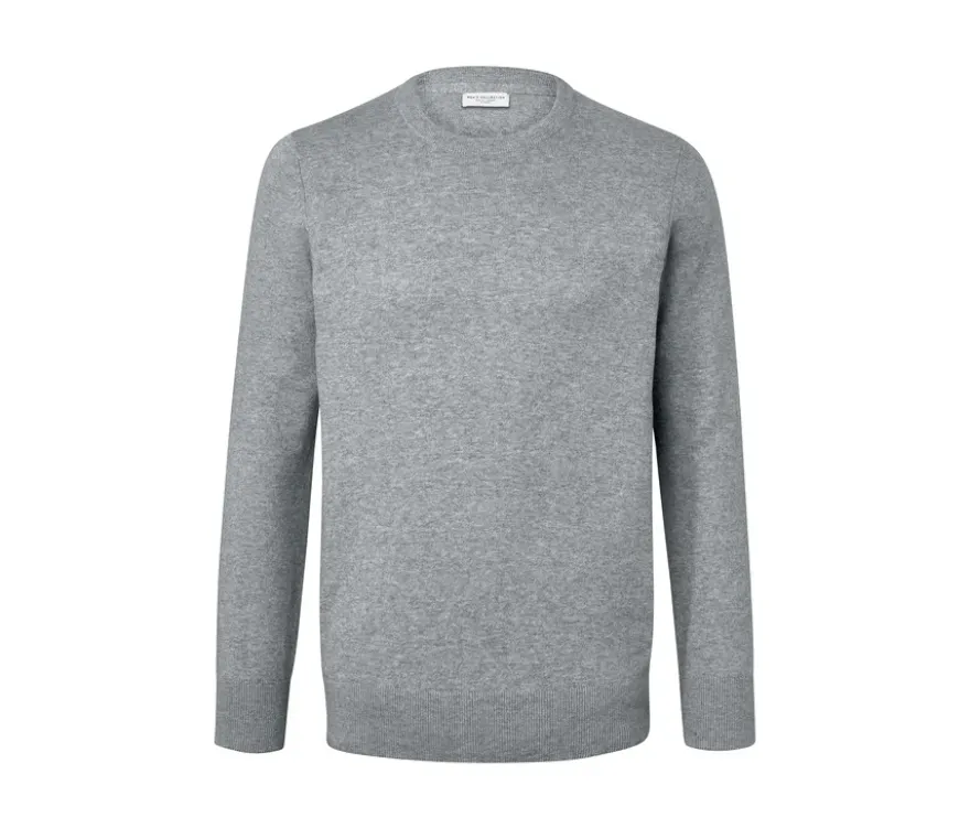 Pullover mit Rundhalsausschnitt, grau