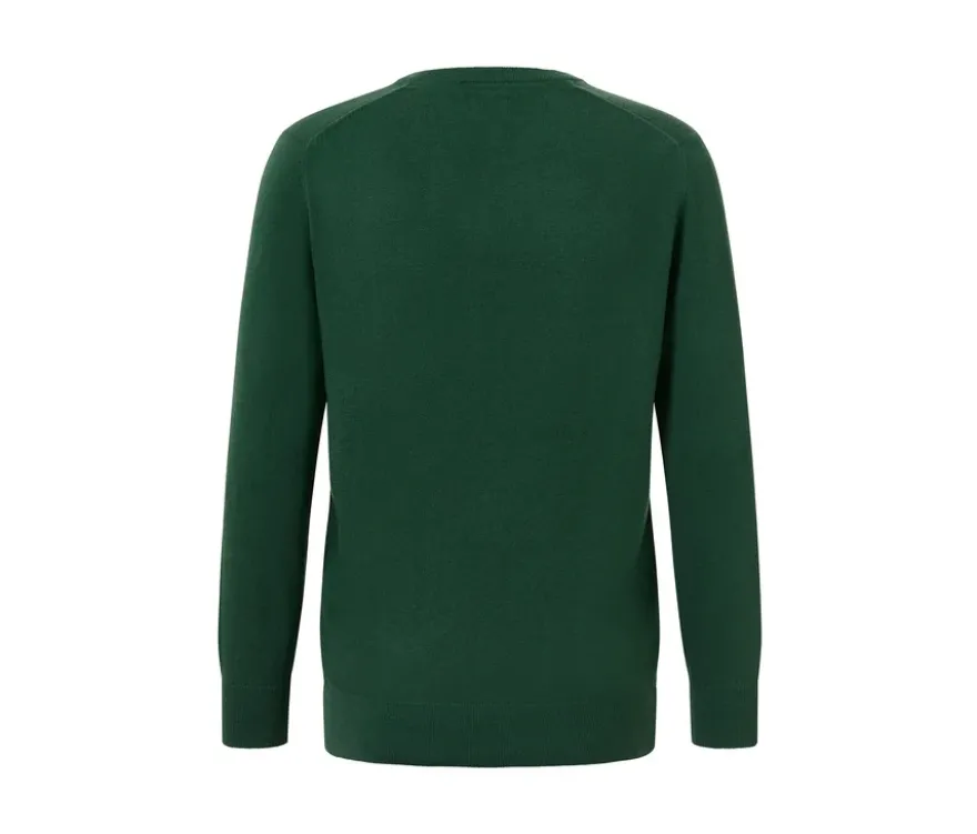 Pullover mit V-Ausschnitt, dunkelgrün