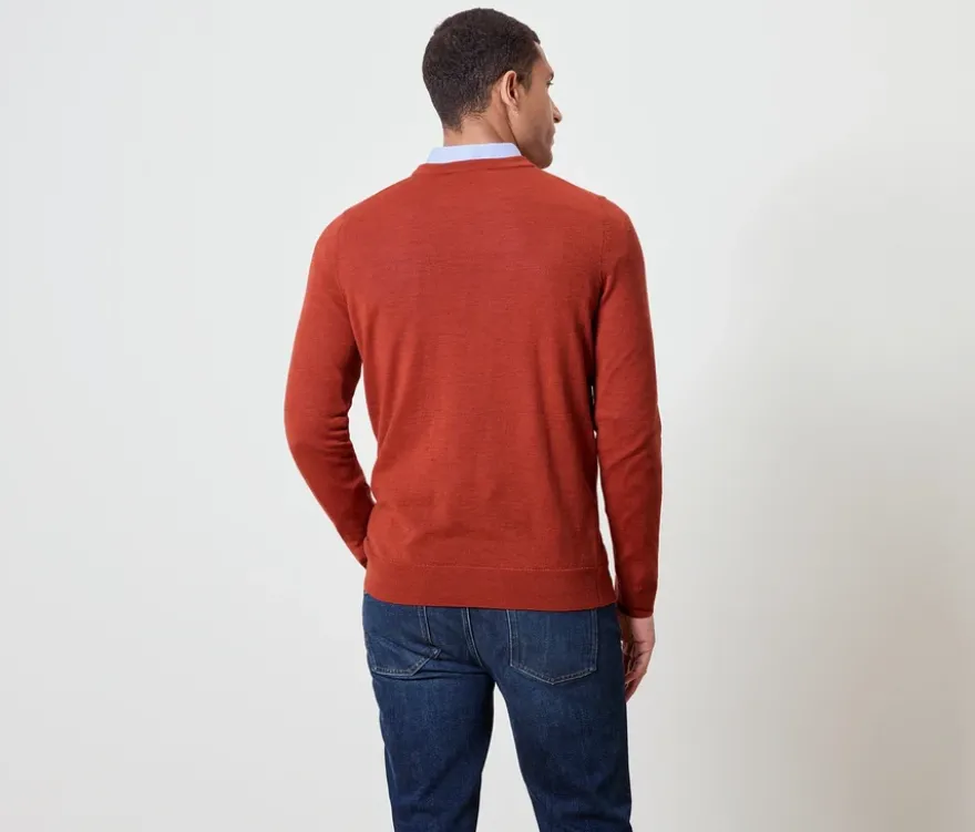 Pullover, orange meliert