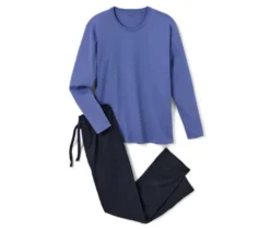 Pyjama, blau-dunkelblau