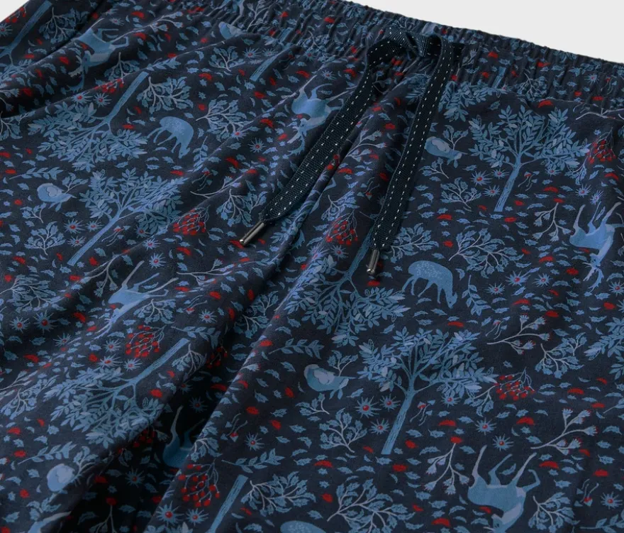 Pyjamahose, blau mit Alloverprint