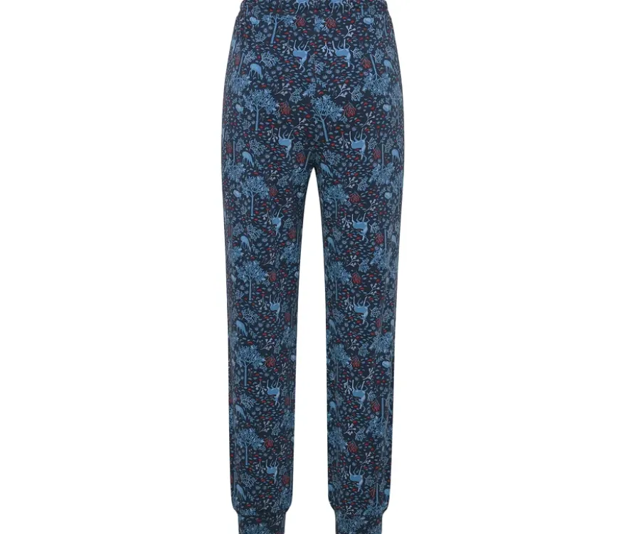 Pyjamahose, blau mit Alloverprint