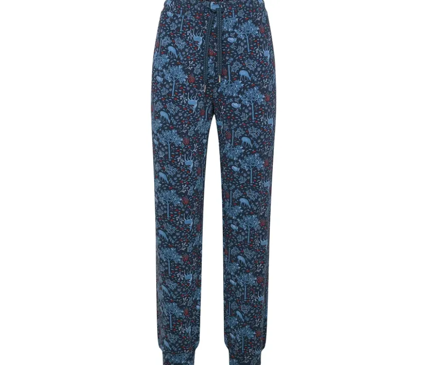 Pyjamahose, blau mit Alloverprint