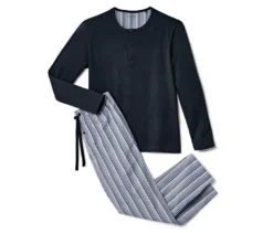 Pyjama mit gewebter Hose