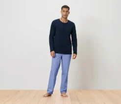 Pyjama mit gewebter Hose