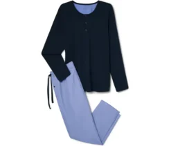 Pyjama mit gewebter Hose