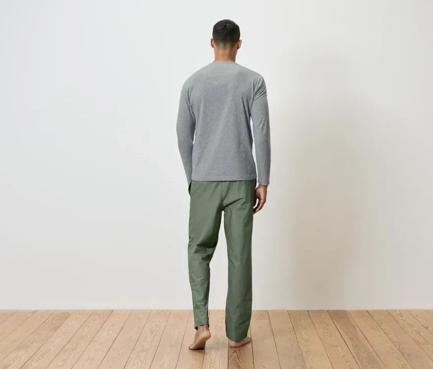 Pyjama-Set mit gewebter Hose