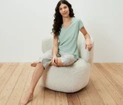 3/4-Pyjama-Set, salbeigrün