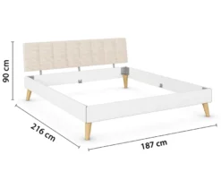 rauch Bett »Mavi-Extra« mit Polsterkopfteil,180 cm Liegefläche, weiß