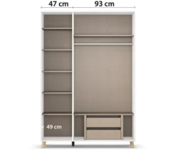 Rauch Drehtürenschrank »Shinjo«, 3-türig Premium-Ausstattung, weiß