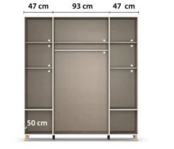 Rauch Drehtürenschrank »Shinjo«, 4-türig, 4 Schubladen, weiß