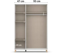 Rauch Drehtürenschrank »Shinjo«, 3-türig Basic-Ausstattung, weiß