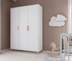 Rauch Drehtürenschrank »Shinjo«, 3-türig Basic-Ausstattung, weiß