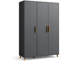 Rauch Drehtürenschrank »Shinjo«, 3-türig Basic-Ausstattung, graumetallic