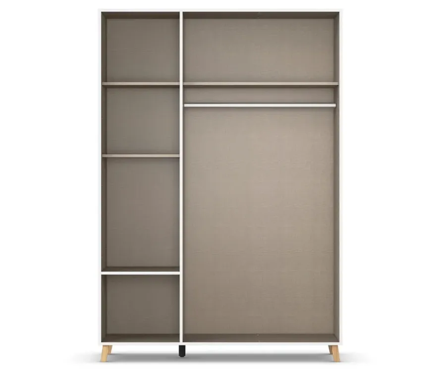 Rauch Drehtürenschrank »Shinjo«, 3-türig, 2 Schubladen, grau-metallic